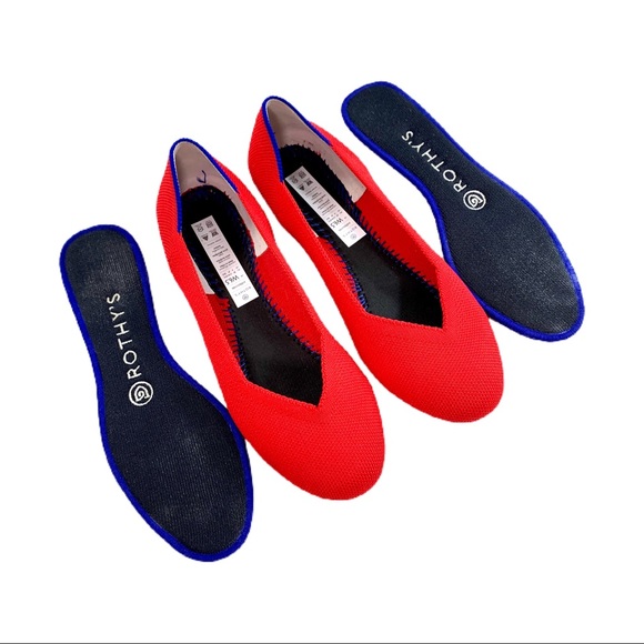 Rothys Red Round Toe Ballet Flats EUC sz 6.5 - Picture 9 of 10